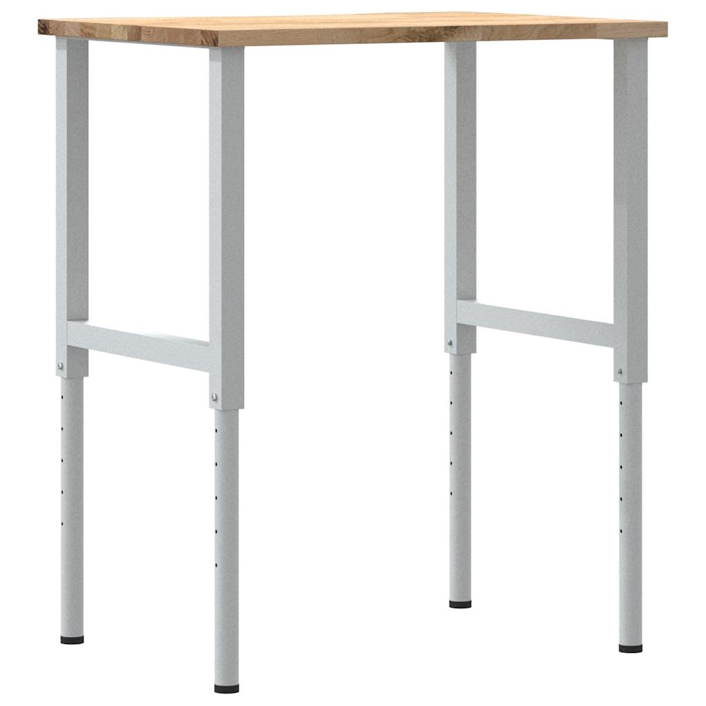 tömör tölgyfa munkapad 80 x 60 x (71,5-98) cm