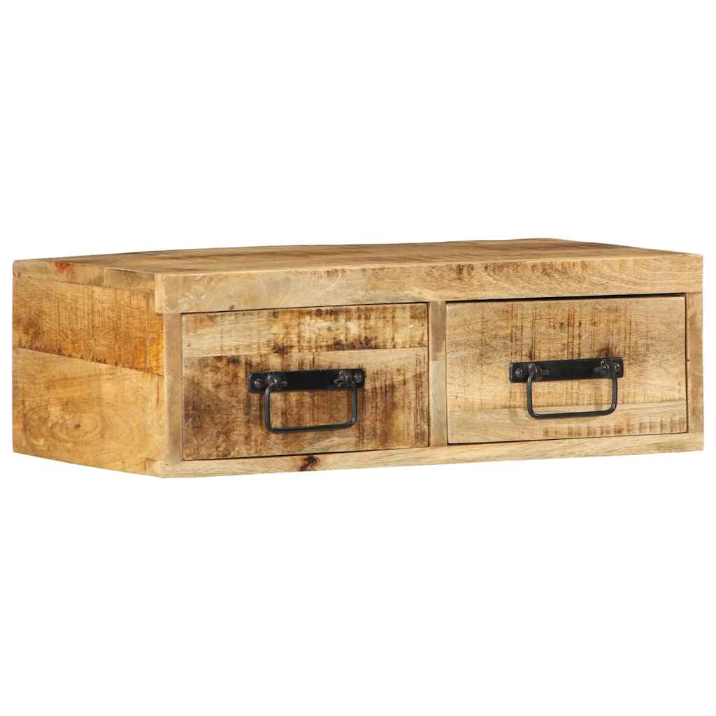 tömör nyers mangófa falra szerelhető TV-szekrény 60x30x19 cm