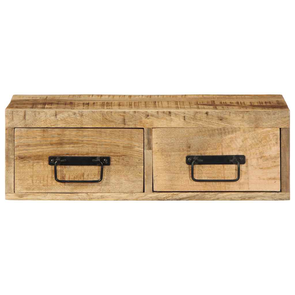 tömör nyers mangófa falra szerelhető TV-szekrény 60x30x19 cm