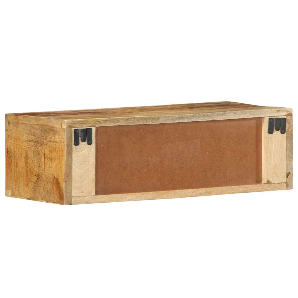 tömör nyers mangófa falra szerelhető TV-szekrény 60x30x19 cm