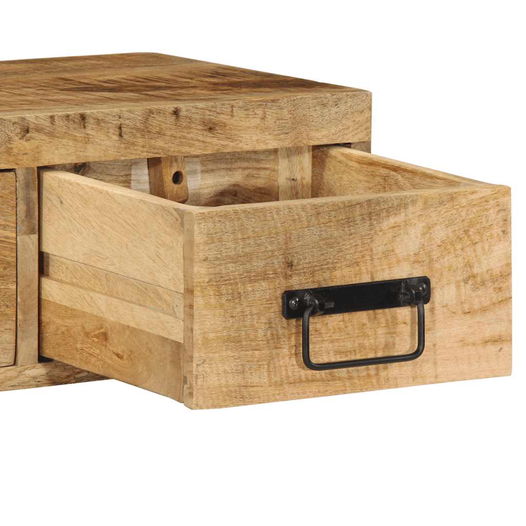tömör nyers mangófa falra szerelhető TV-szekrény 60x30x19 cm