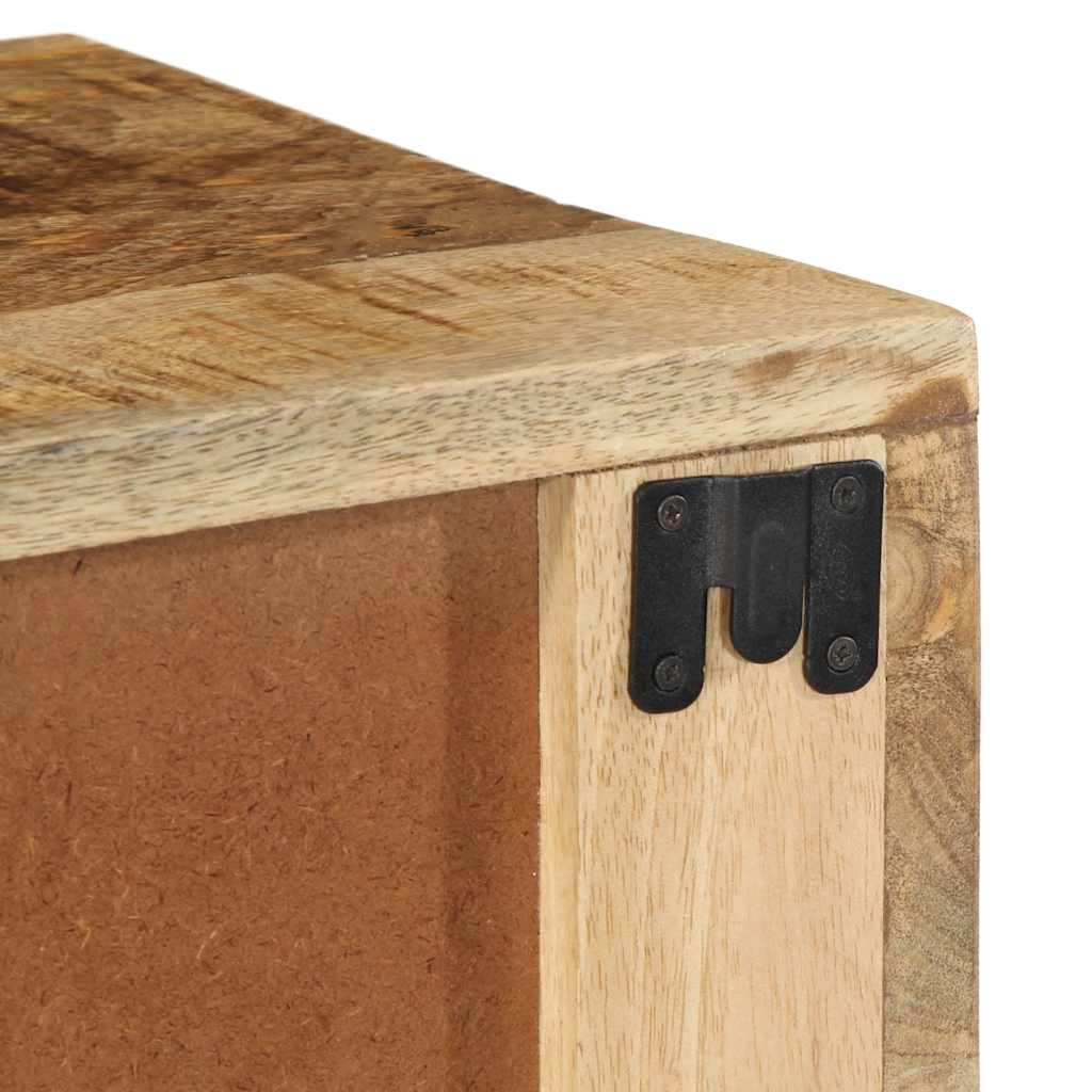 tömör nyers mangófa falra szerelhető TV-szekrény 60x30x19 cm