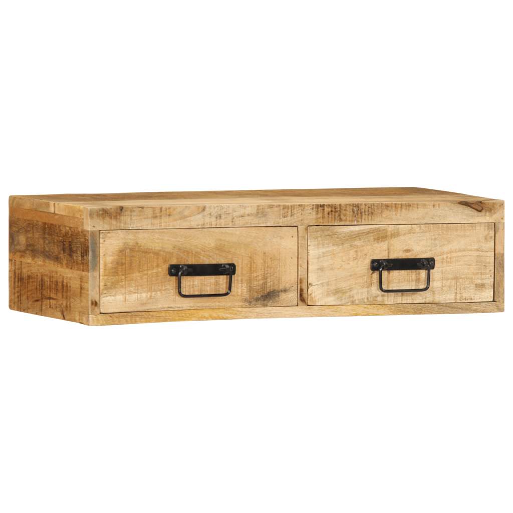 tömör nyers mangófa falra szerelhető TV-szekrény 80x30x19 cm