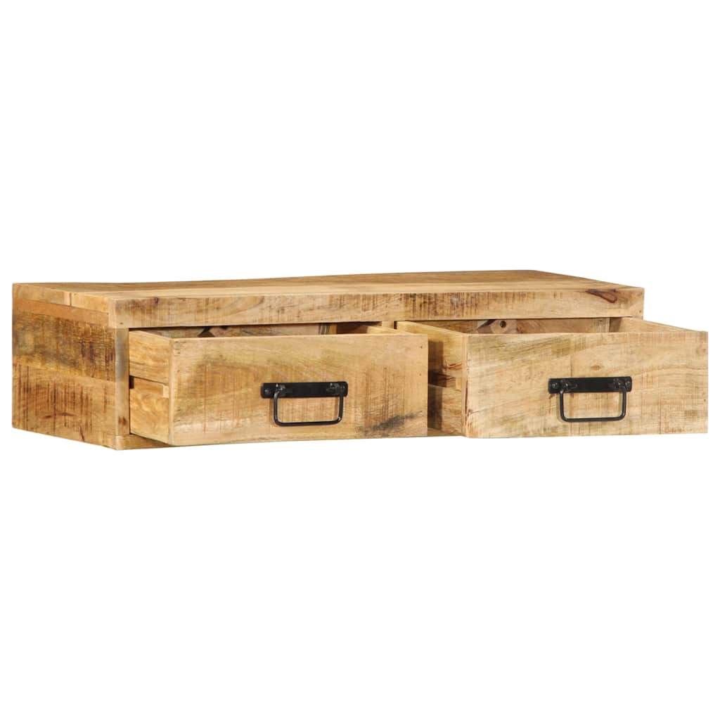 tömör nyers mangófa falra szerelhető TV-szekrény 80x30x19 cm