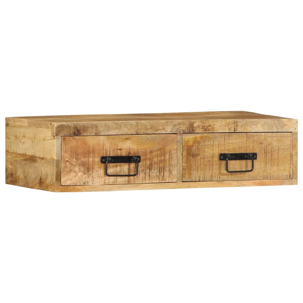 tömör nyers mangófa falra szerelhető TV-szekrény 80x30x19 cm