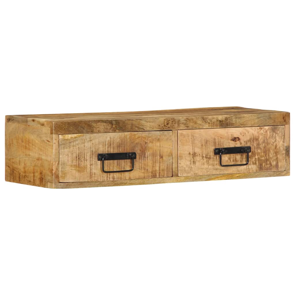 tömör nyers mangófa falra szerelhető TV-szekrény 80x30x19 cm