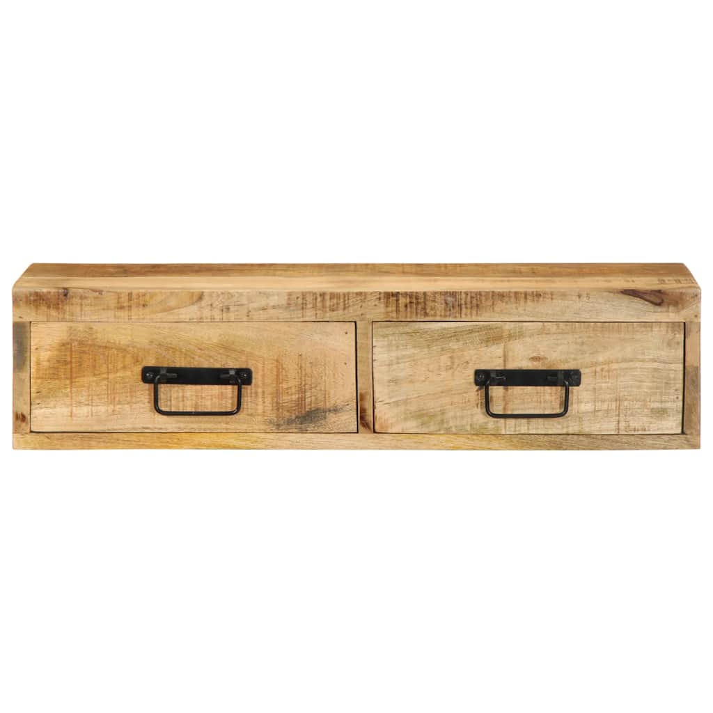 tömör nyers mangófa falra szerelhető TV-szekrény 80x30x19 cm