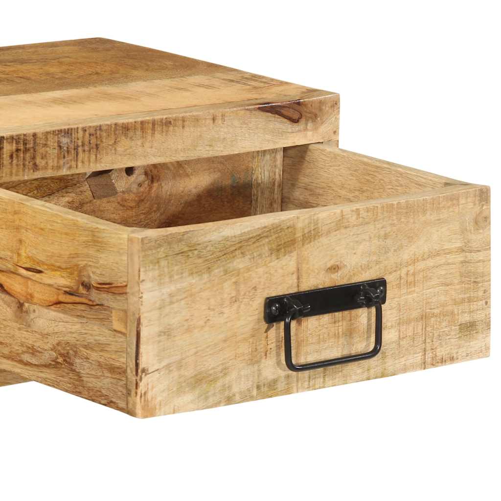 tömör nyers mangófa falra szerelhető TV-szekrény 80x30x19 cm