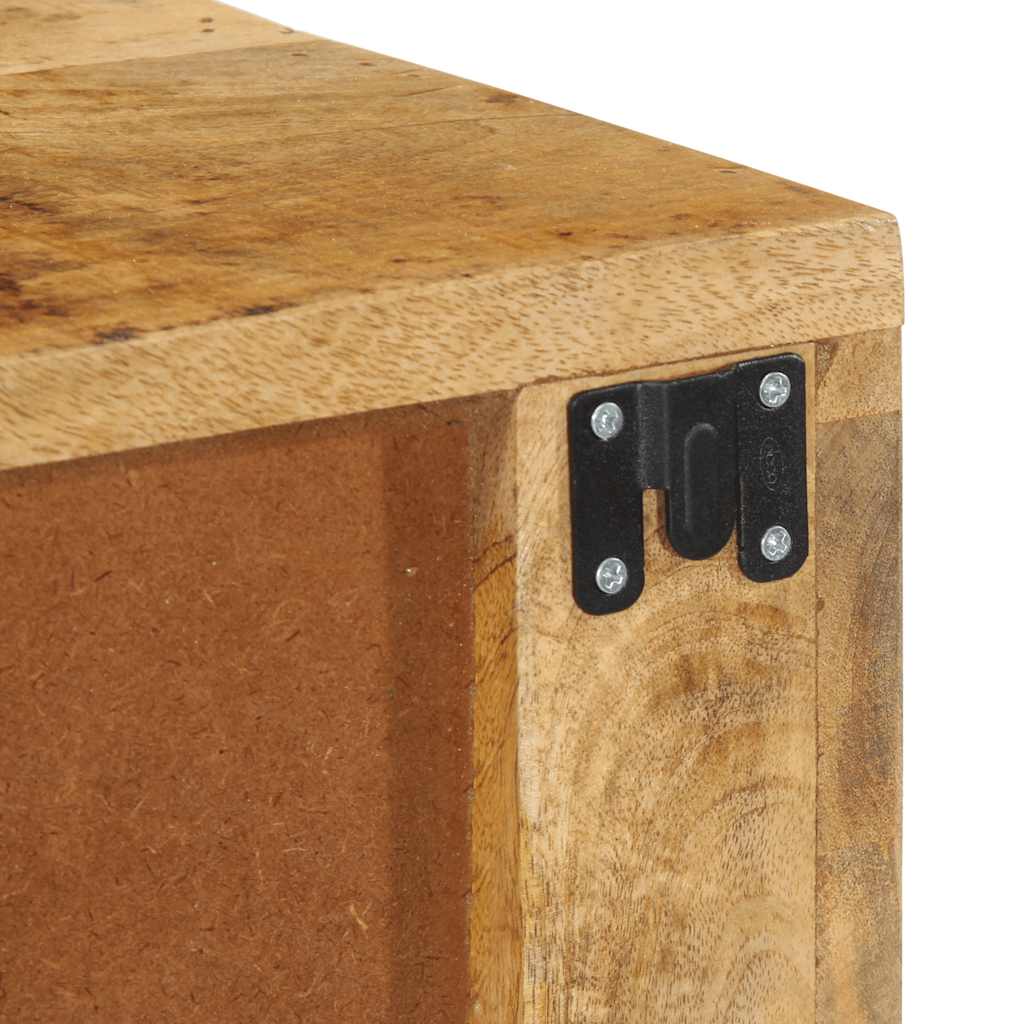 tömör nyers mangófa falra szerelhető TV-szekrény 80x30x19 cm