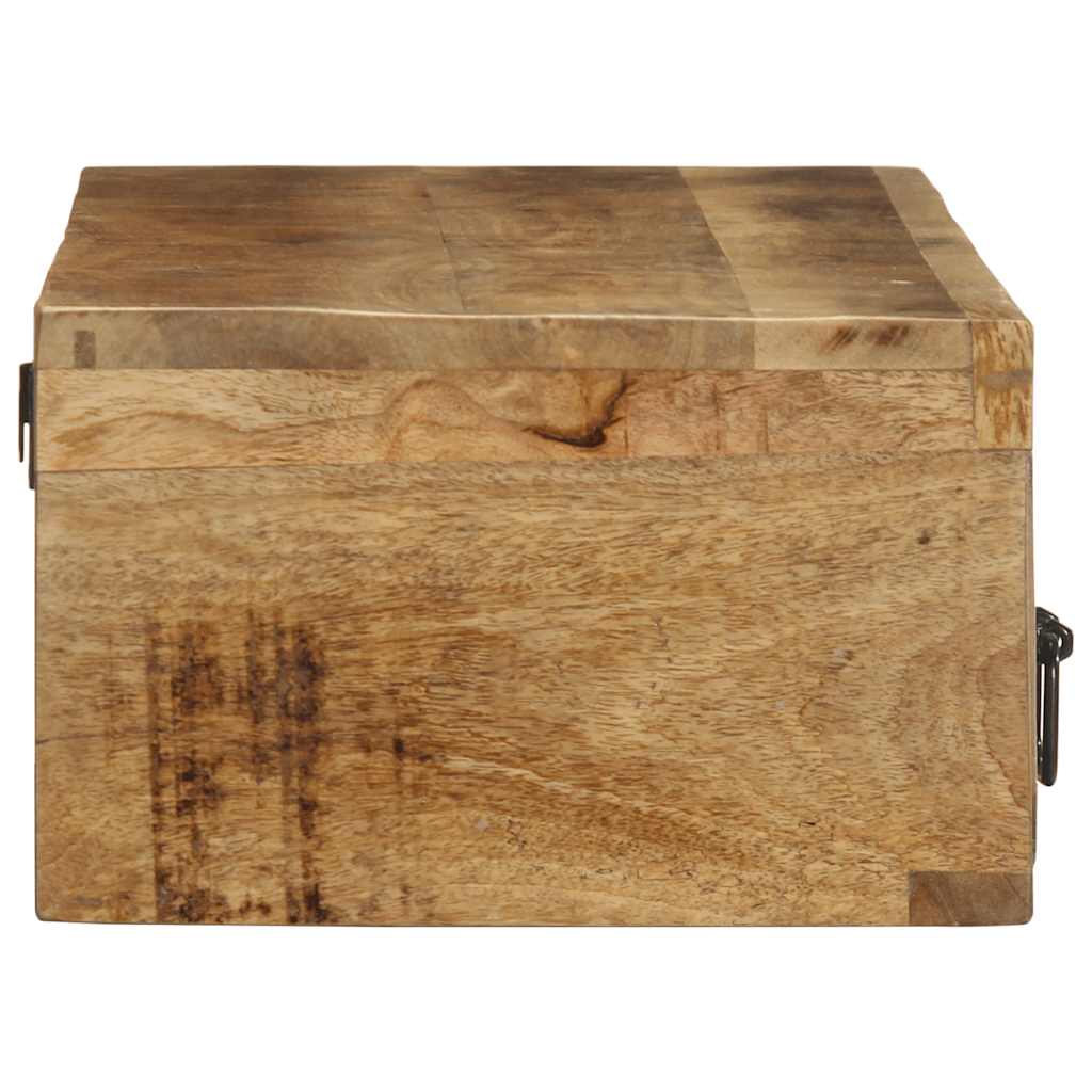 tömör nyers mangófa falra szerelhető TV-szekrény 100x30x19 cm