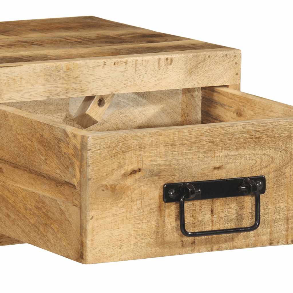 tömör nyers mangófa falra szerelhető TV-szekrény 100x30x19 cm