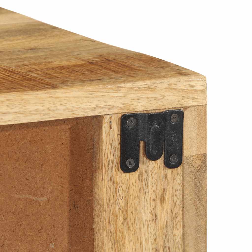 tömör nyers mangófa falra szerelhető TV-szekrény 100x30x19 cm