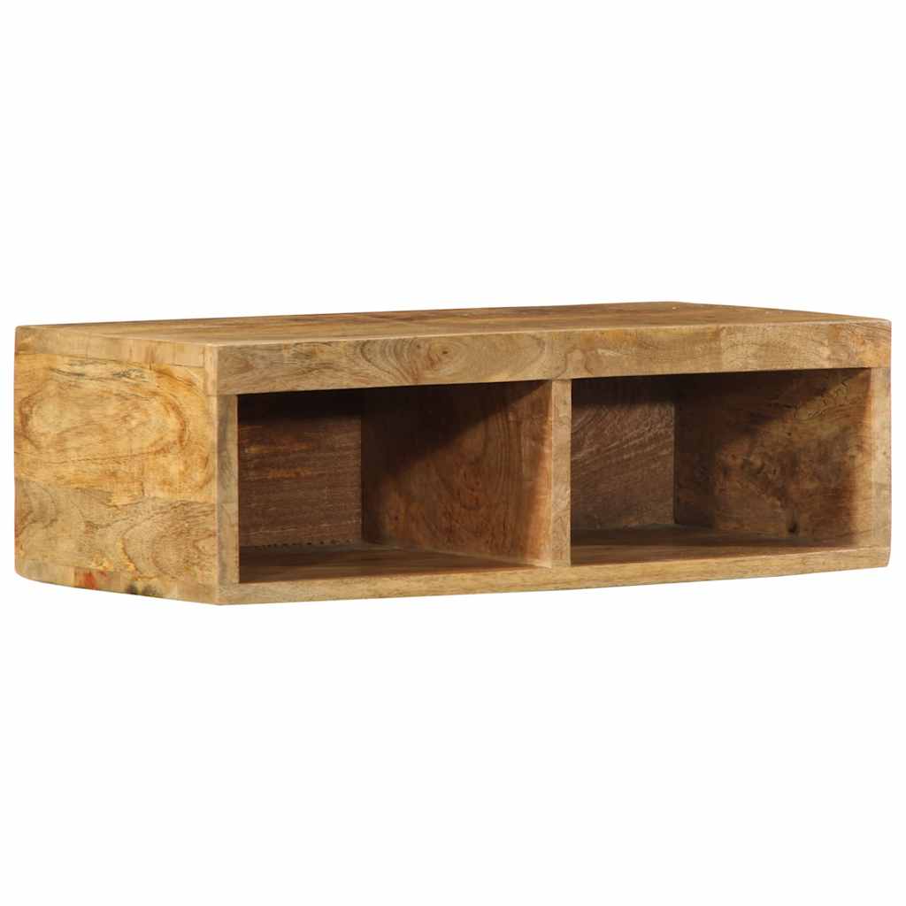 tömör nyers mangófa falra szerelhető TV-szekrény 60x30x19 cm