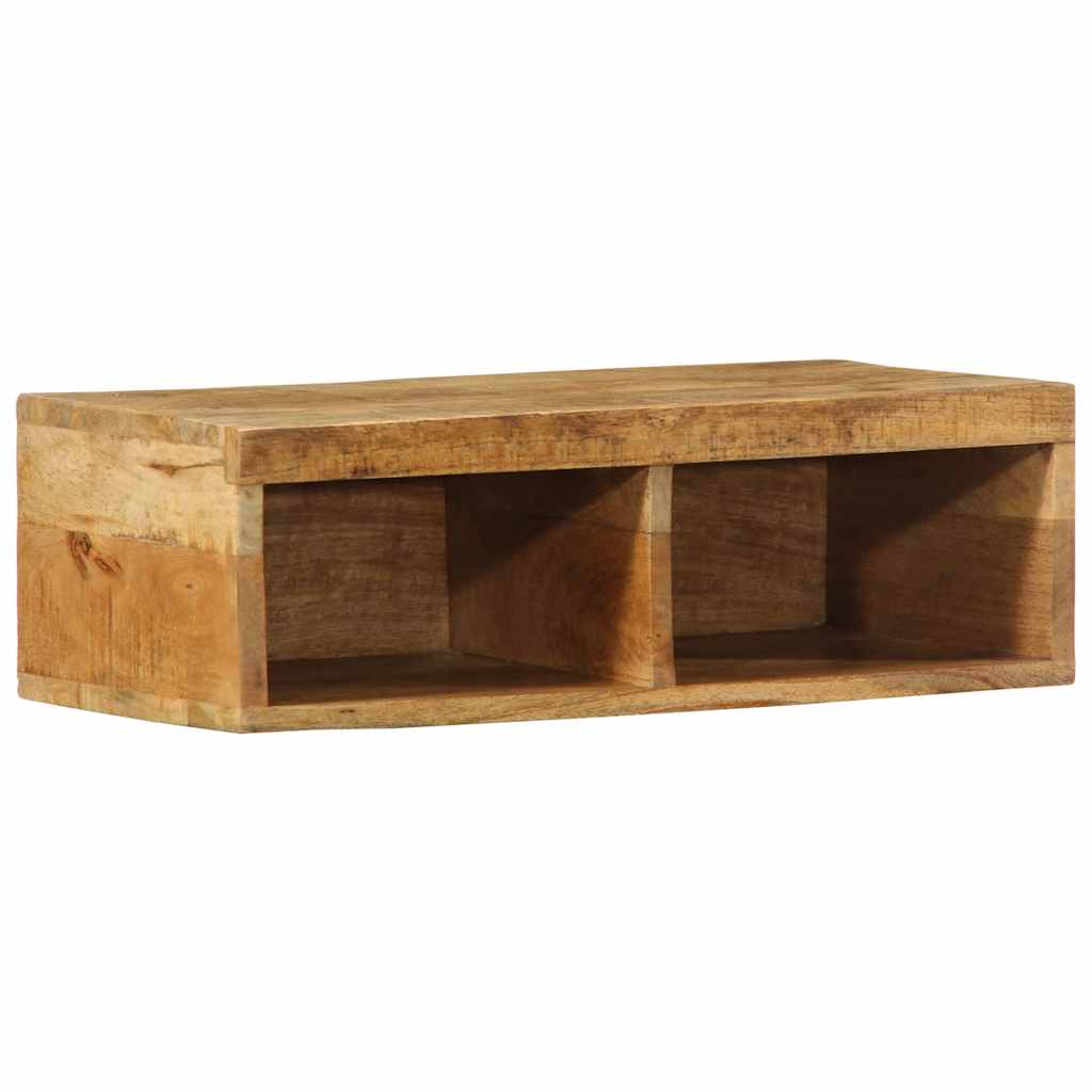 tömör nyers mangófa falra szerelhető TV-szekrény 60x30x19 cm