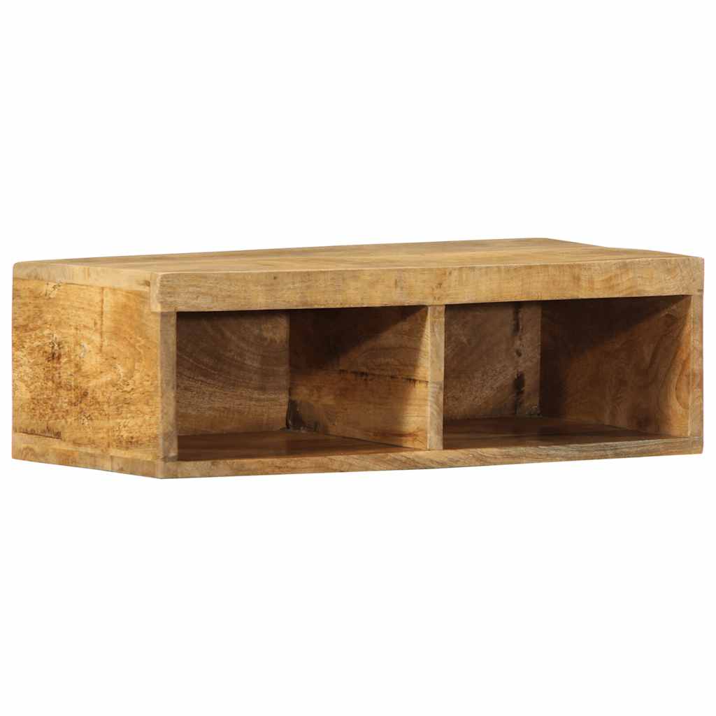 tömör nyers mangófa falra szerelhető TV-szekrény 60x30x19 cm