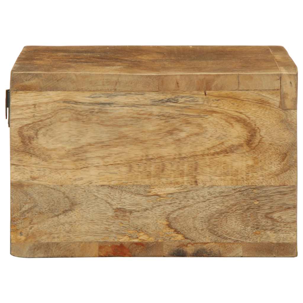 tömör nyers mangófa falra szerelhető TV-szekrény 60x30x19 cm