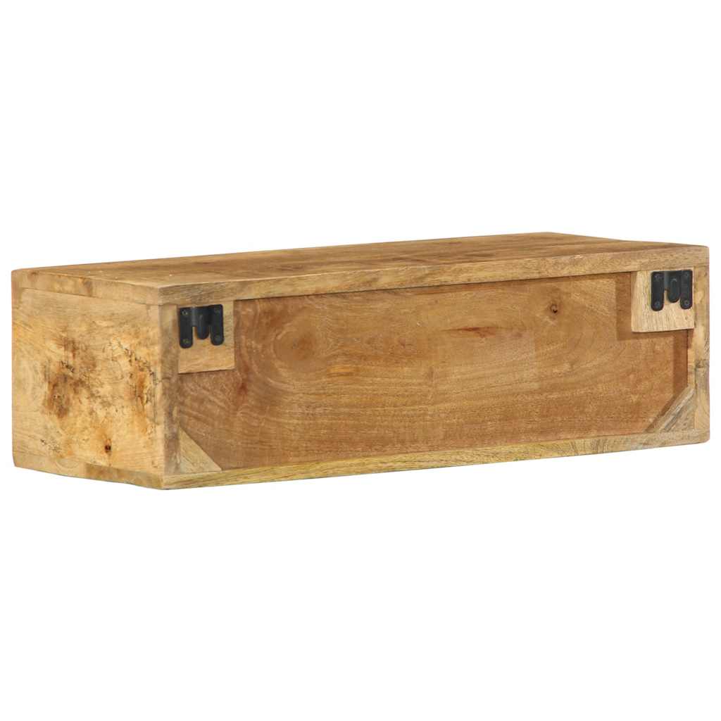 tömör nyers mangófa falra szerelhető TV-szekrény 60x30x19 cm