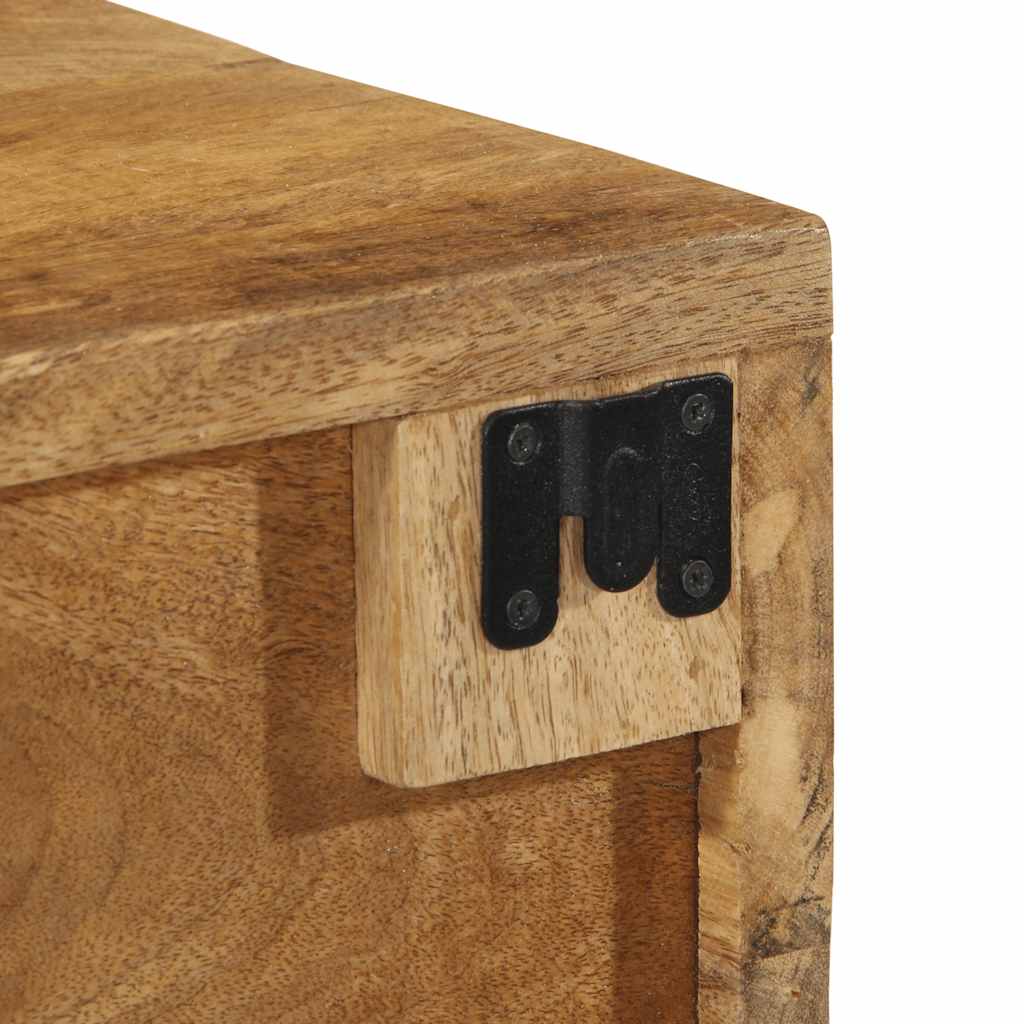 tömör nyers mangófa falra szerelhető TV-szekrény 60x30x19 cm