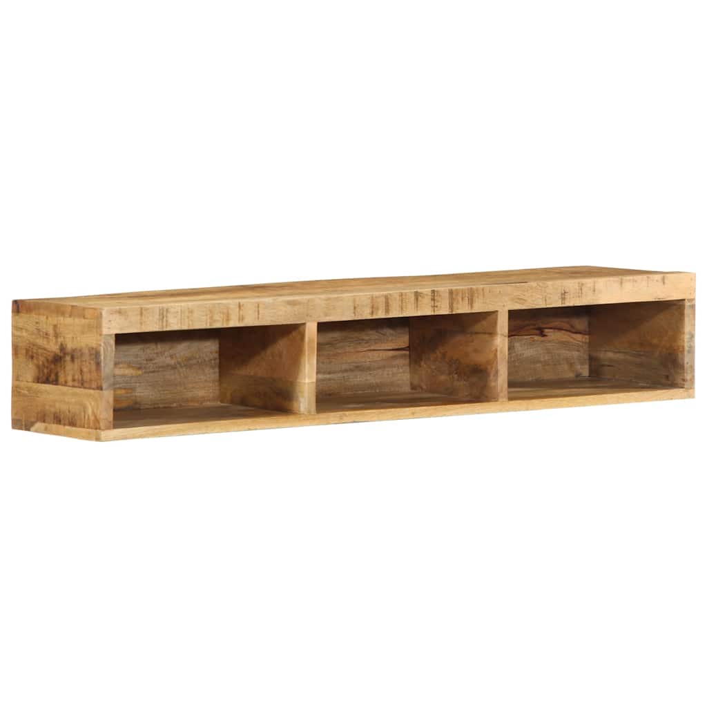 tömör nyers mangófa falra szerelhető TV-szekrény 100x30x19 cm