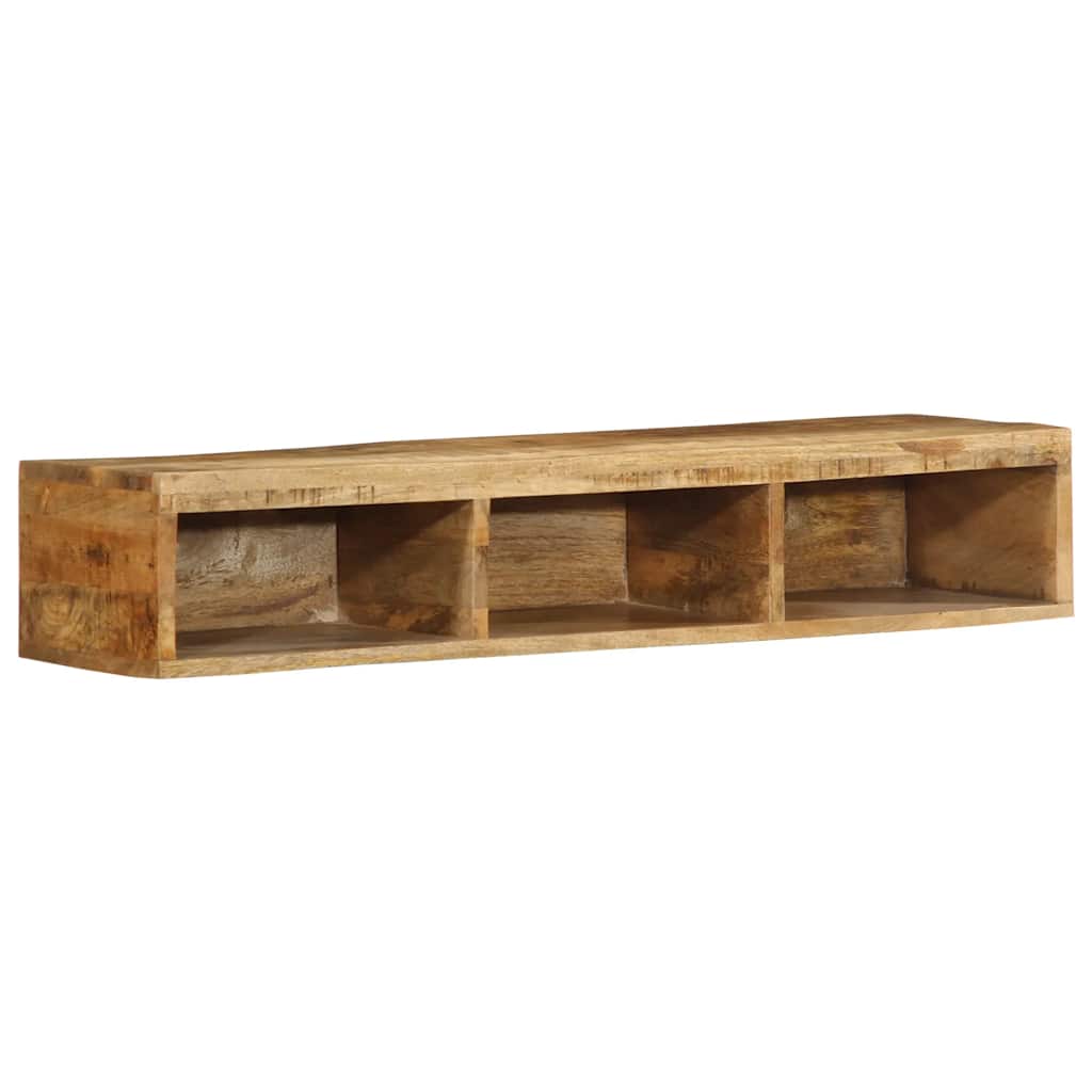 tömör nyers mangófa falra szerelhető TV-szekrény 100x30x19 cm