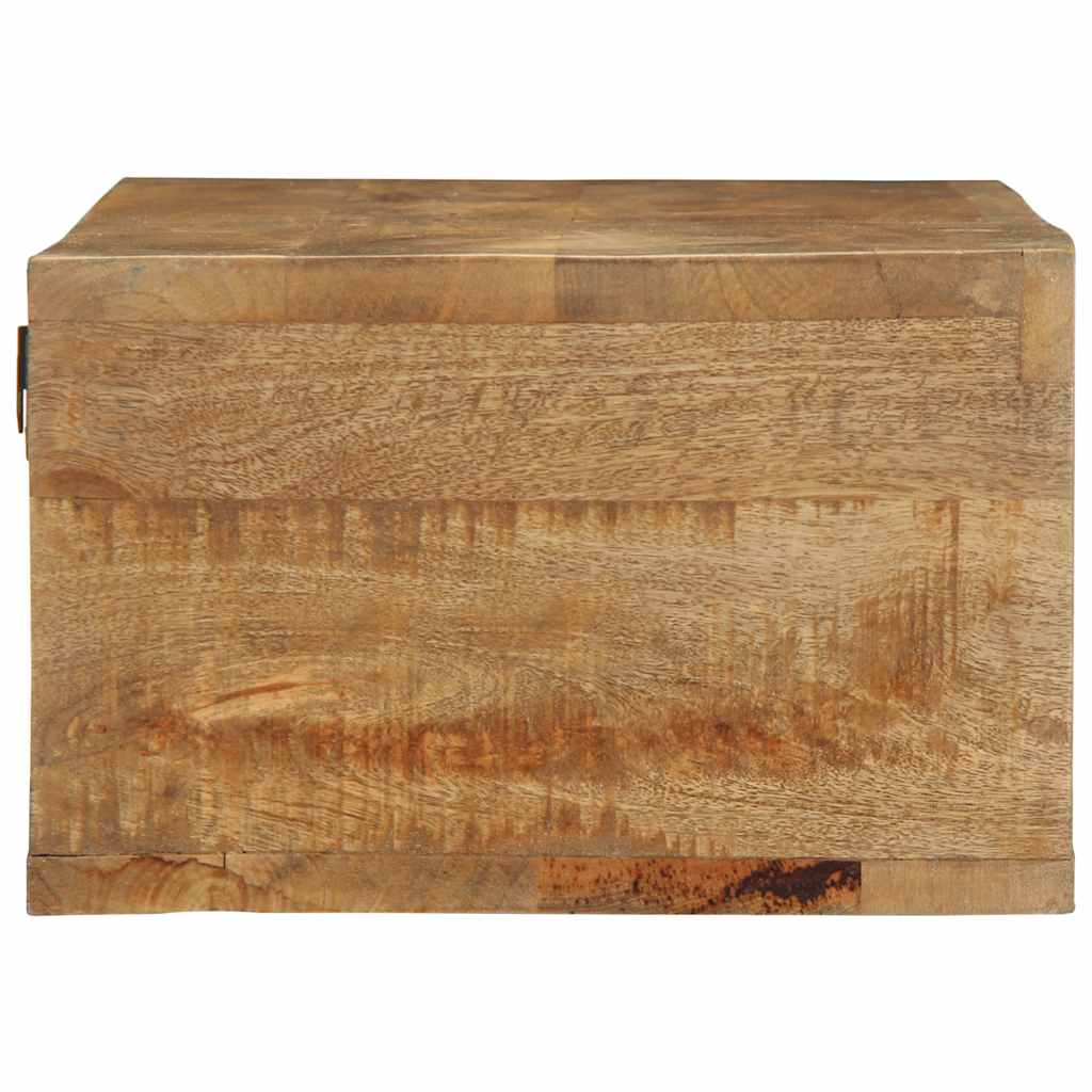 tömör nyers mangófa falra szerelhető TV-szekrény 100x30x19 cm
