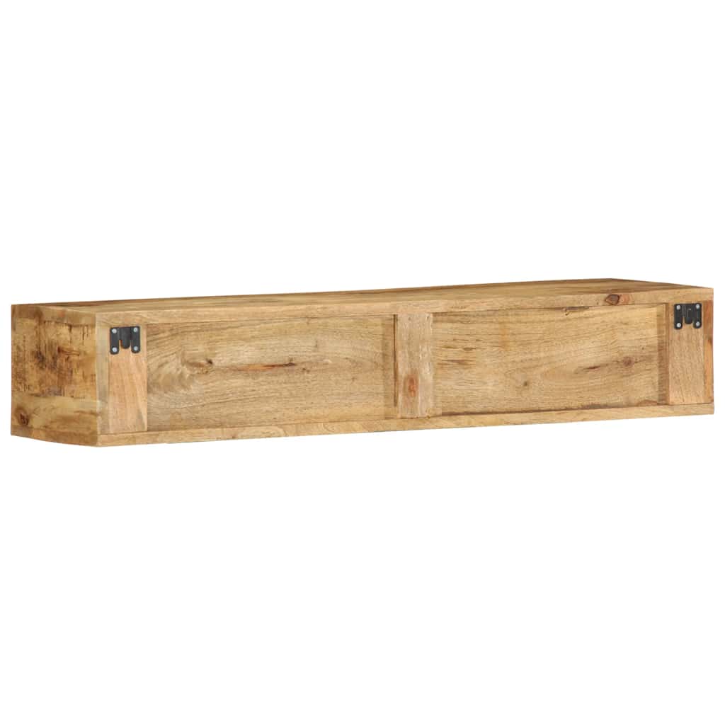tömör nyers mangófa falra szerelhető TV-szekrény 100x30x19 cm