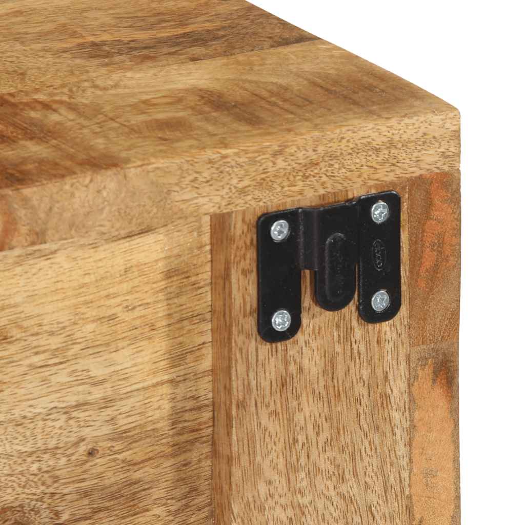 tömör nyers mangófa falra szerelhető TV-szekrény 100x30x19 cm