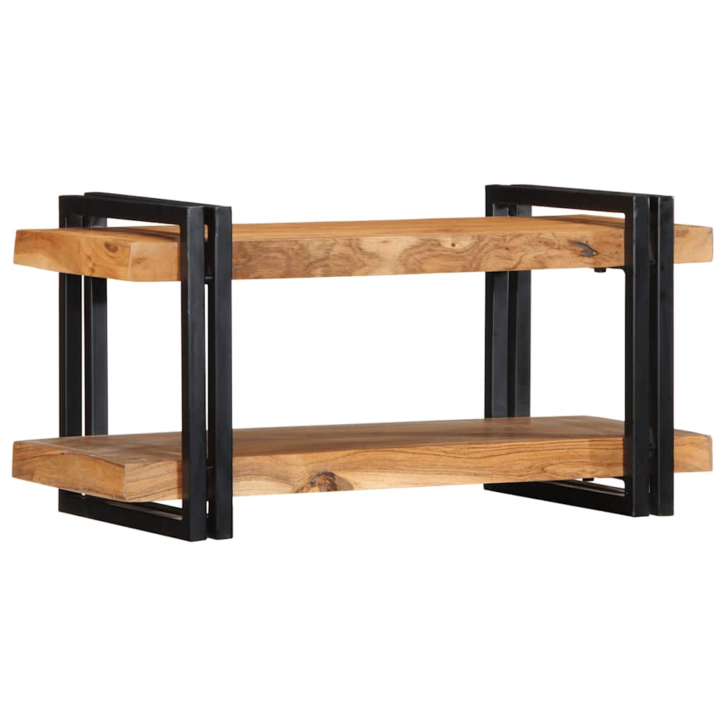 fali polc 70x33x35 cm tömör fa akácfa