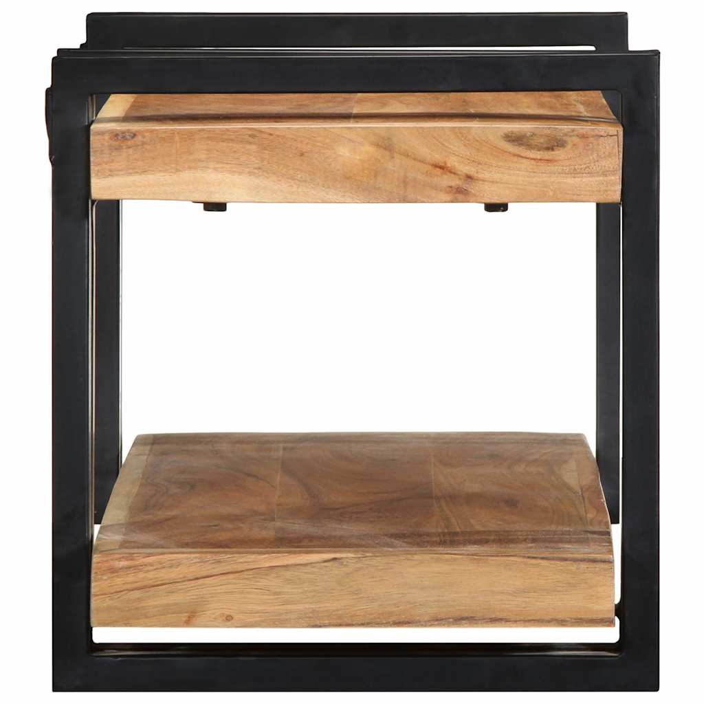fali polc 70x33x35 cm tömör fa akácfa