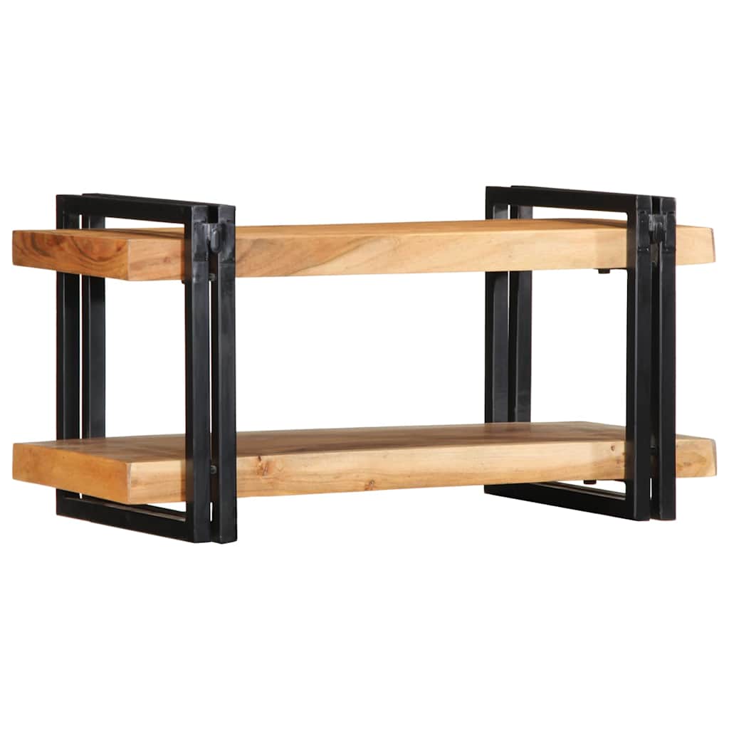 fali polc 70x33x35 cm tömör fa akácfa