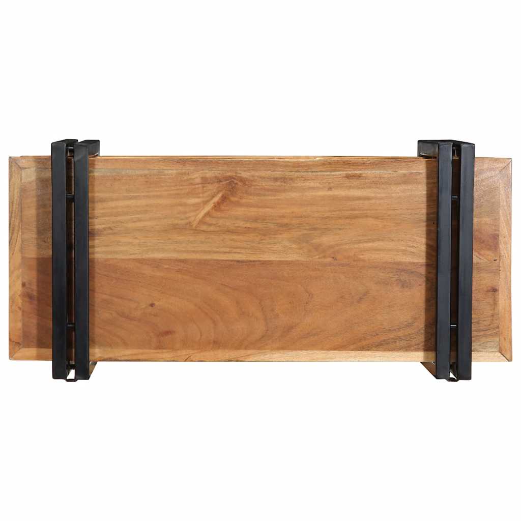 fali polc 70x33x35 cm tömör fa akácfa