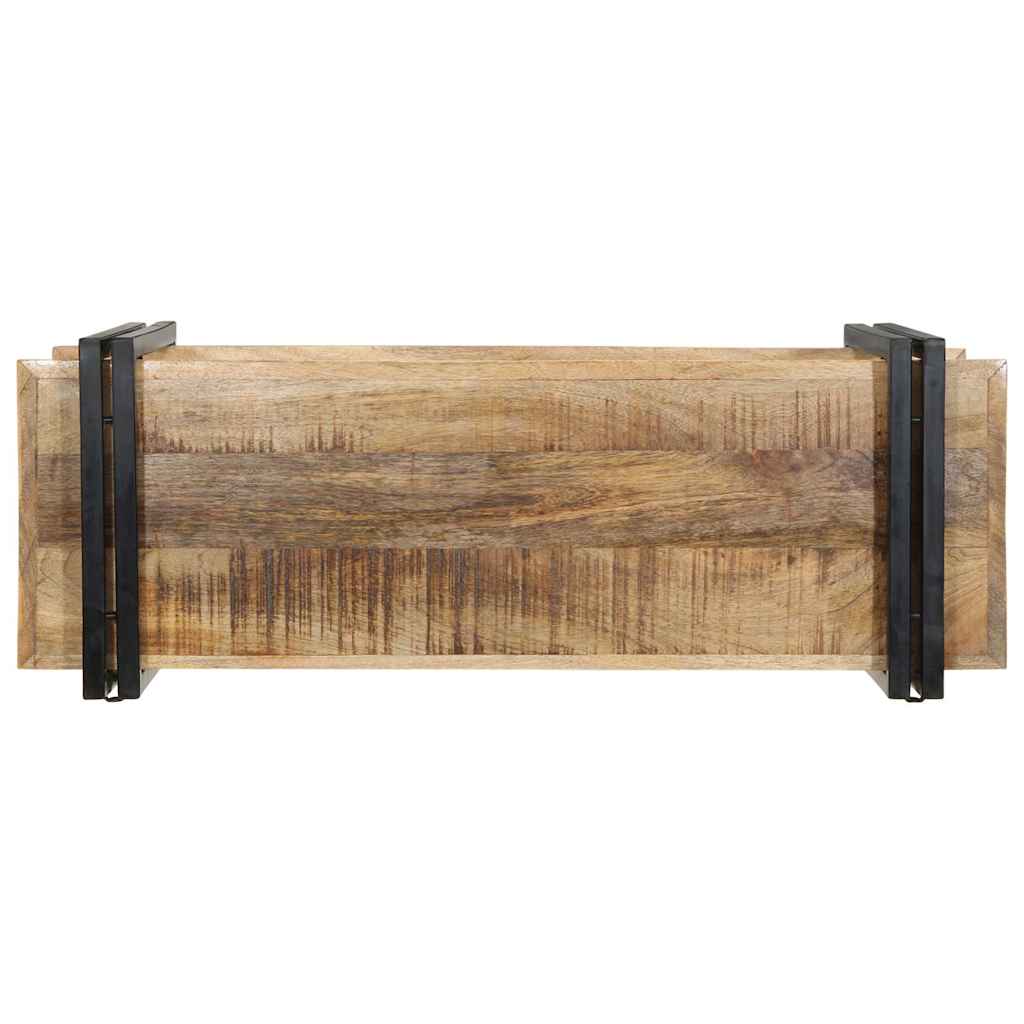 fali polc 90x33x45 cm tömör nyersfa Mango
