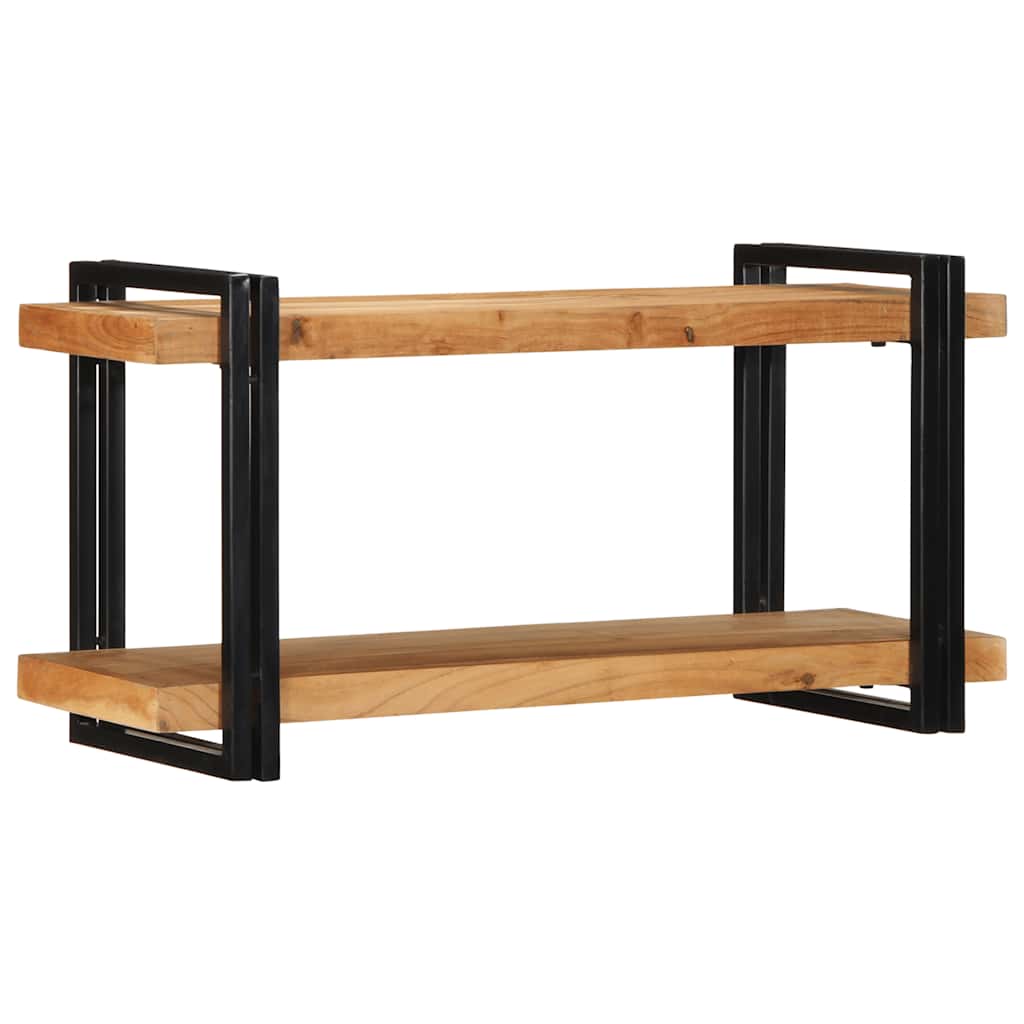 fali polc 90x33x45 cm tömör fa akácfa