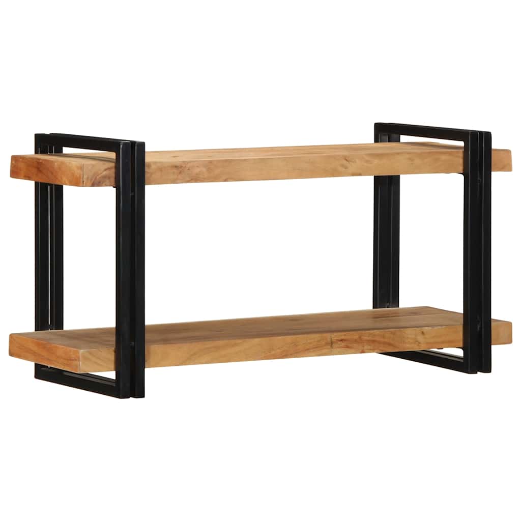 fali polc 90x33x45 cm tömör fa akácfa