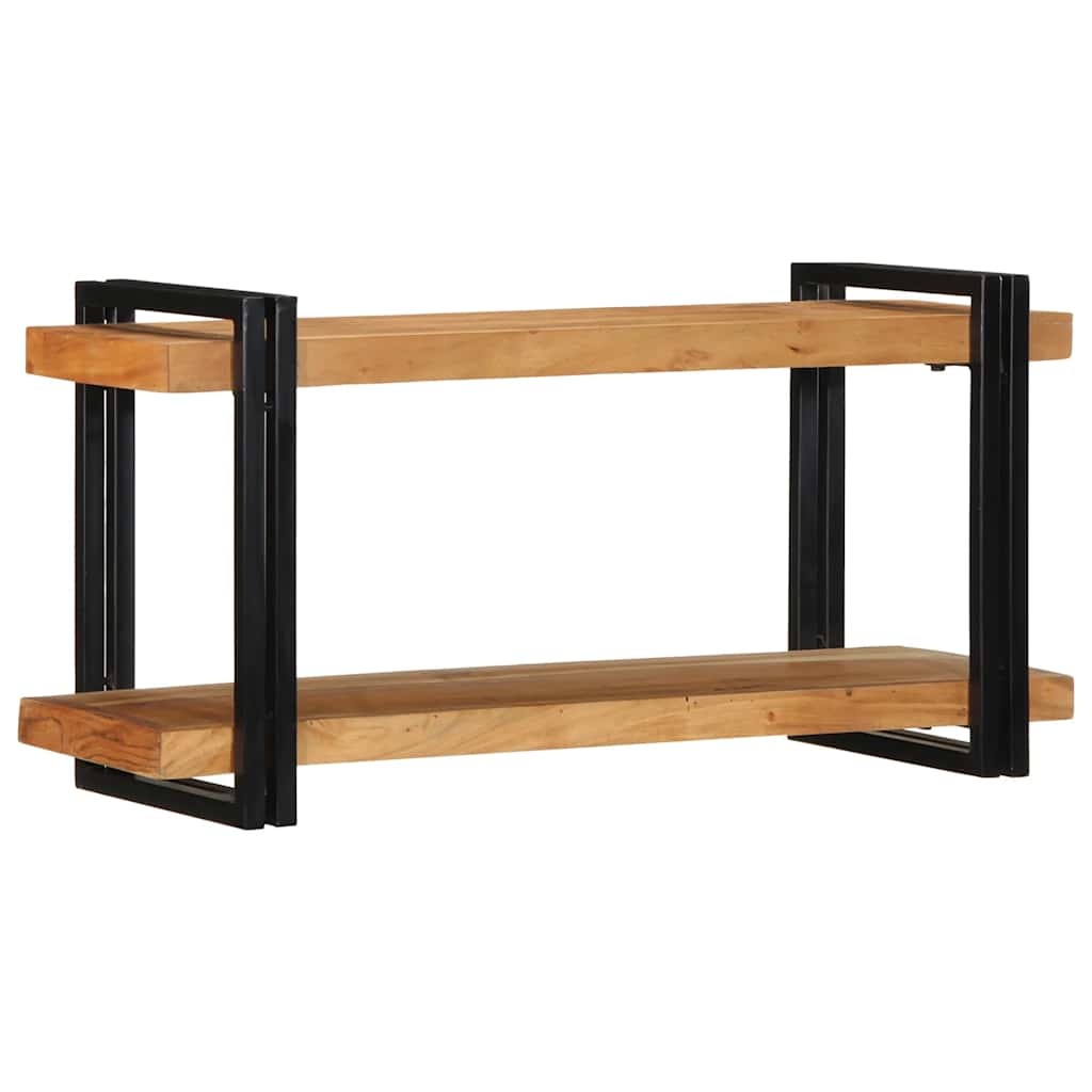 fali polc 90x33x45 cm tömör fa akácfa