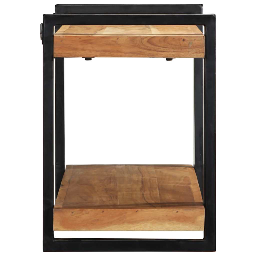 fali polc 90x33x45 cm tömör fa akácfa