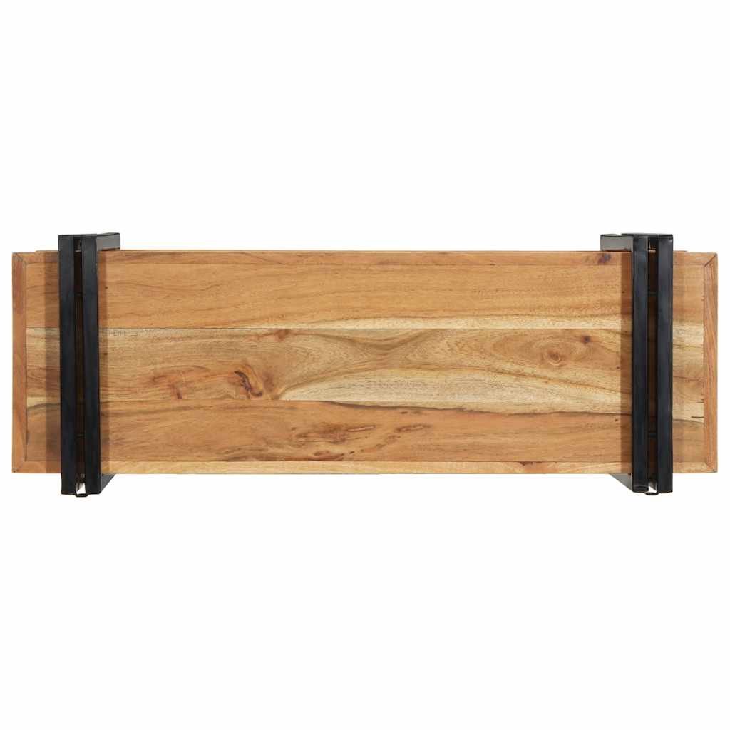fali polc 90x33x45 cm tömör fa akácfa