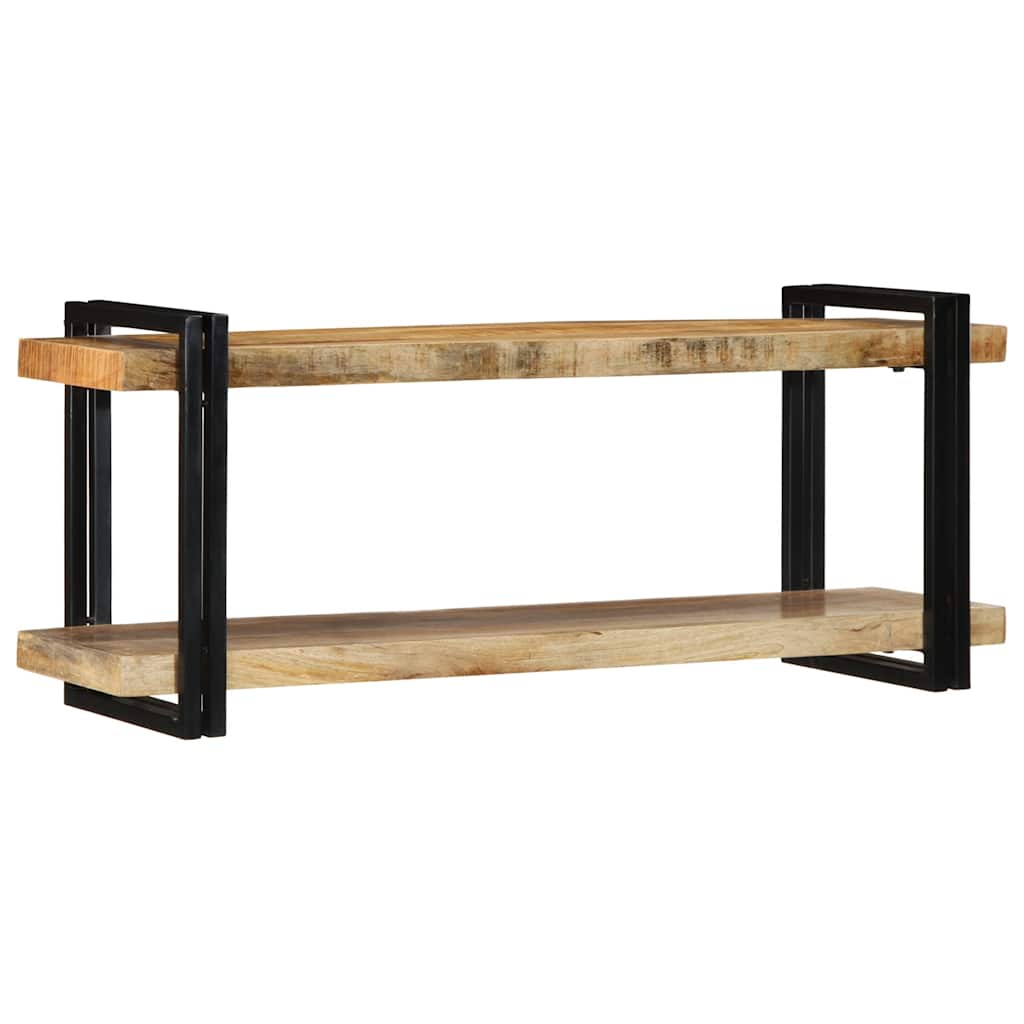 fali polc 110x33x45 cm tömör nyersfa Mango
