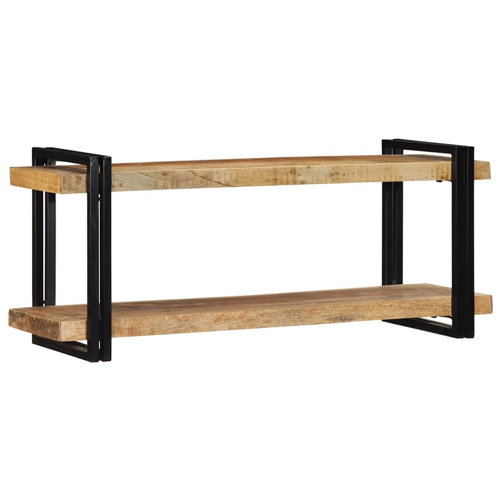 fali polc 110x33x45 cm tömör nyersfa Mango