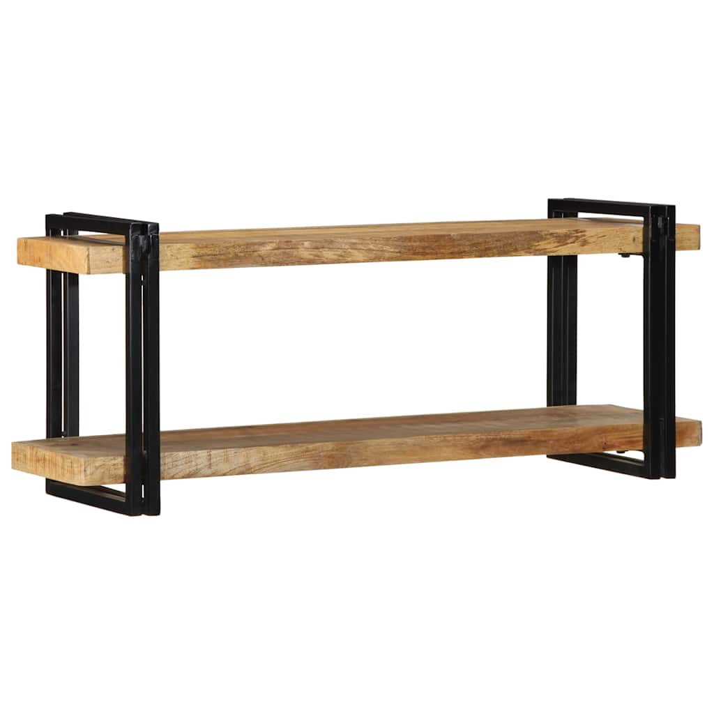 fali polc 110x33x45 cm tömör nyersfa Mango