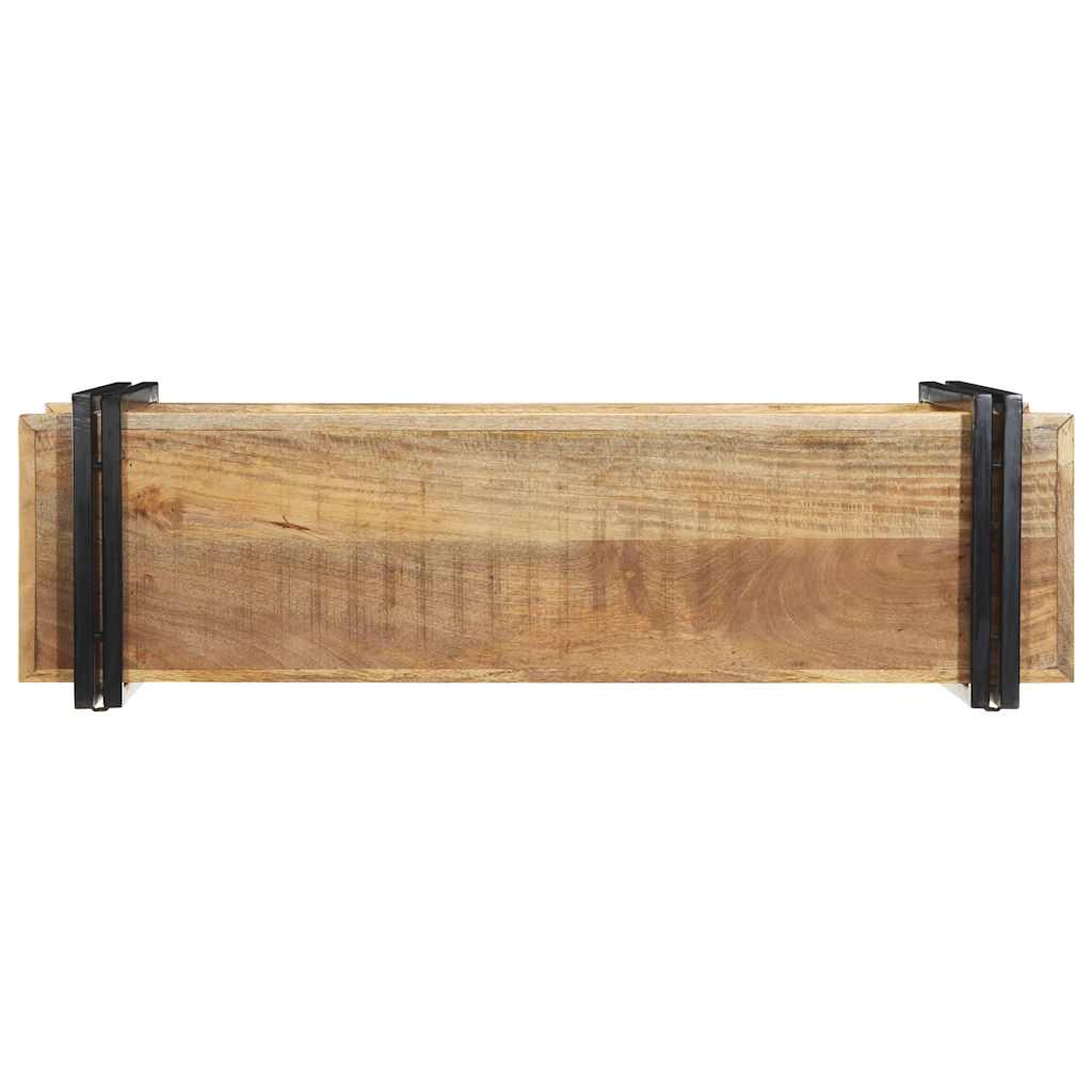 fali polc 110x33x45 cm tömör nyersfa Mango