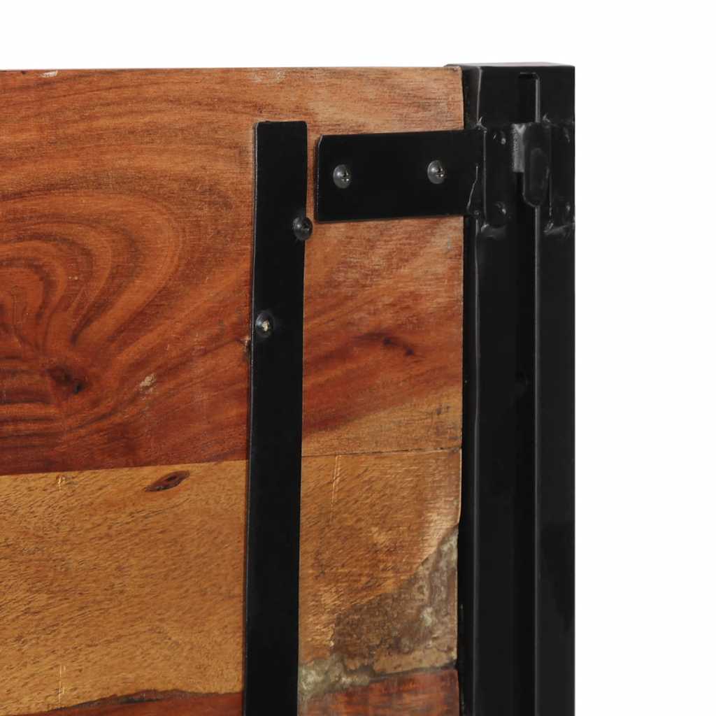 tömör újrahasznosított fa és vas fejtámla 120 cm