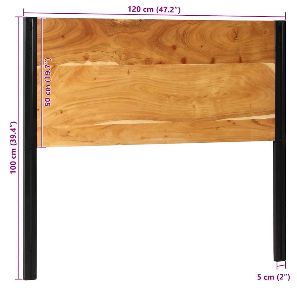 tömör fa akác és vas fejtámla 120 cm