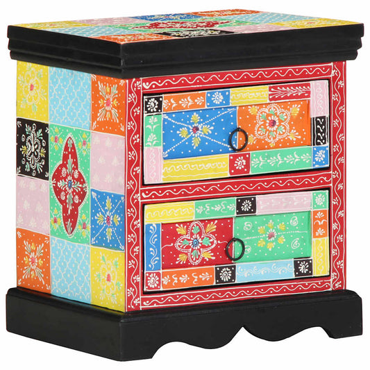 Éjjeliszekrény 2 pcs Sokszínű 40 x 35 x 45 cm Tömör Mangófát