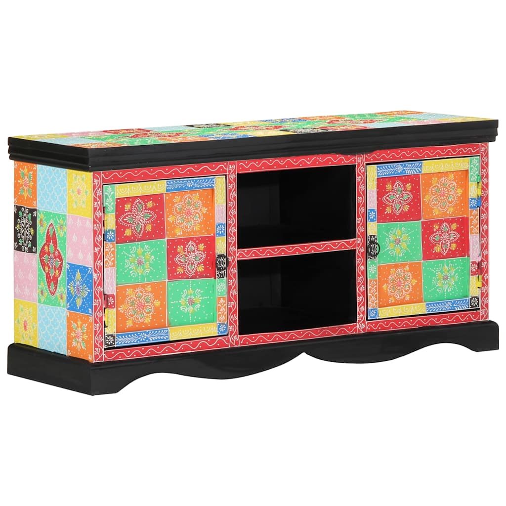 TV szekrény Sokszínű 100 x 35 x 50 cm Tömör Mangófát