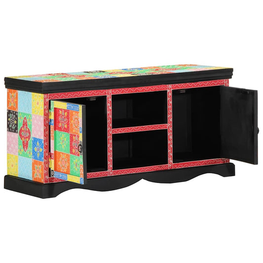 TV szekrény Sokszínű 100 x 35 x 50 cm Tömör Mangófát