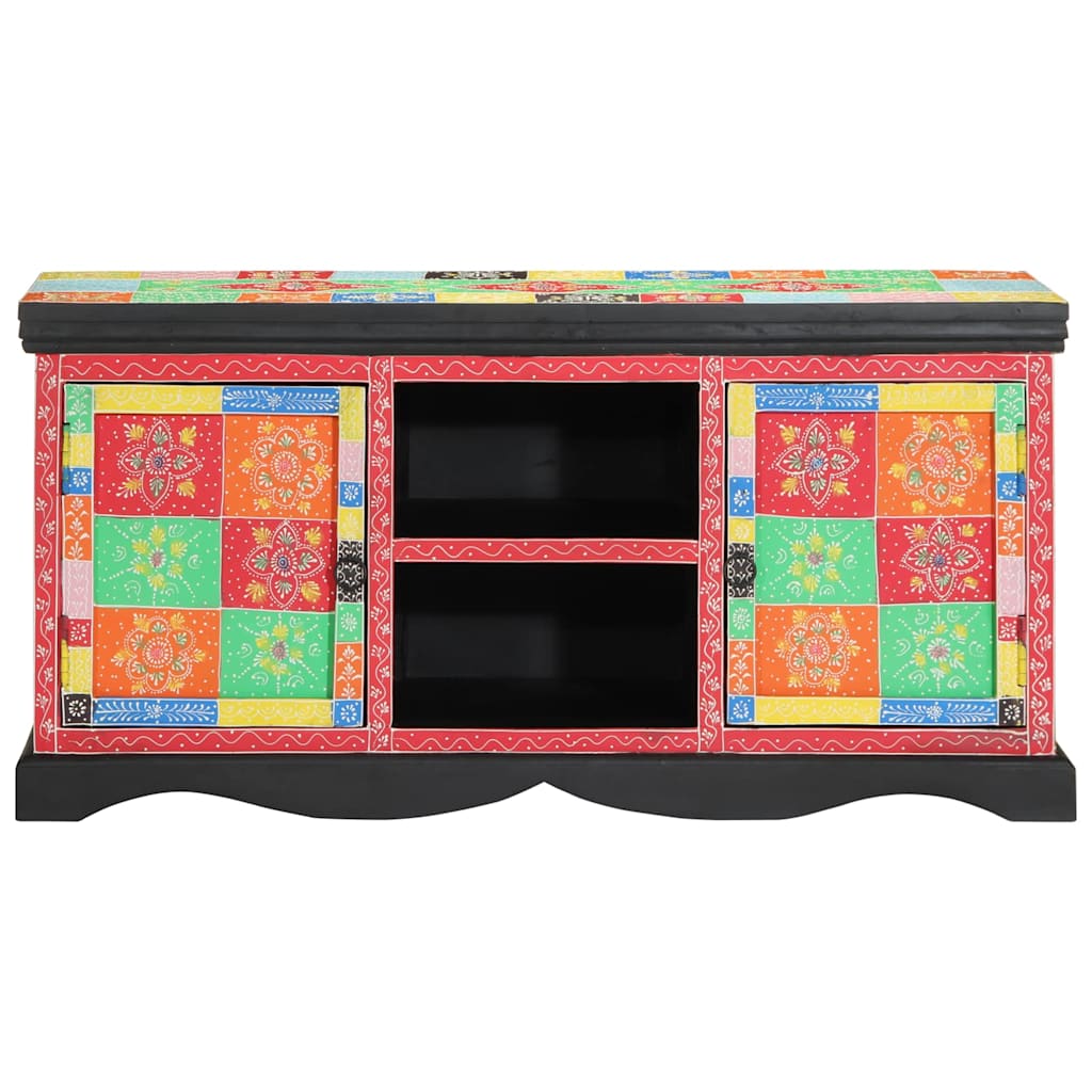 TV szekrény Sokszínű 100 x 35 x 50 cm Tömör Mangófát