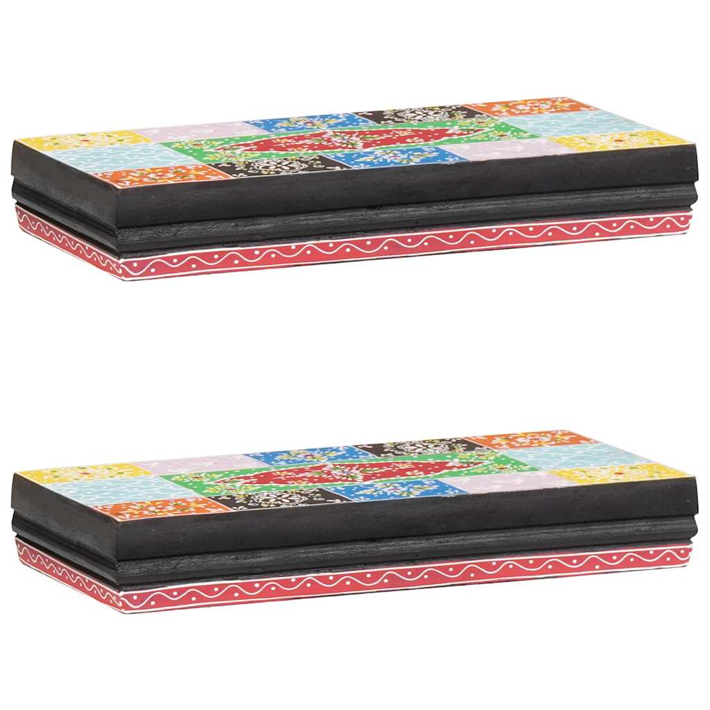 Falpolcok Sokszínű 40 x 20 x 6 cm Tömör Mangófát