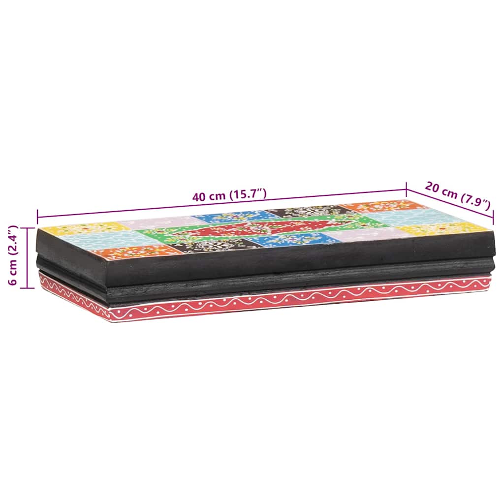 Falpolcok Sokszínű 40 x 20 x 6 cm Tömör Mangófát