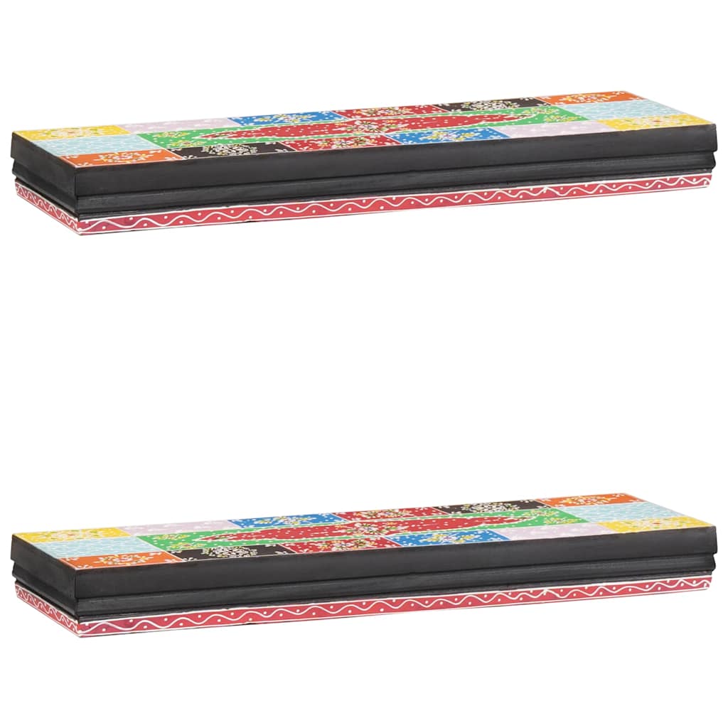 Falpolcok Sokszínű 60 x 20 x 6 cm Tömör Mangófát